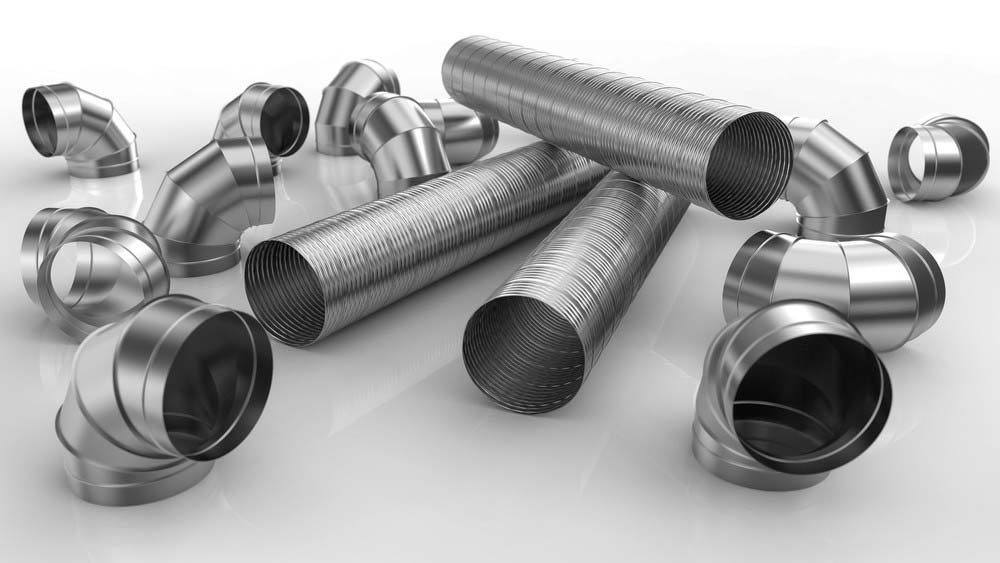 Alumínium spirálkorcolt cső lég- és kéménytechnikai alkalmazáshoz